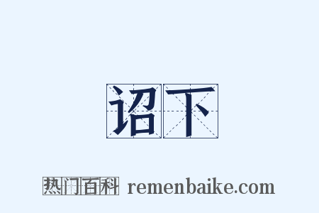 诏下是什么意思的图片